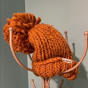 Three Bird Nest Beanie with Pom